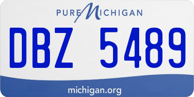 MI license plate DBZ5489
