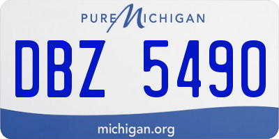 MI license plate DBZ5490