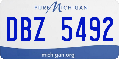 MI license plate DBZ5492