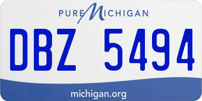 MI license plate DBZ5494