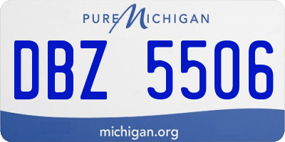 MI license plate DBZ5506