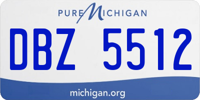 MI license plate DBZ5512