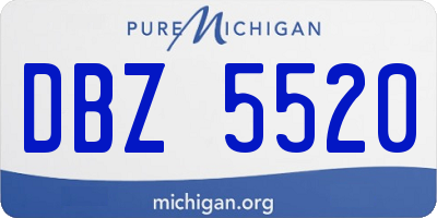 MI license plate DBZ5520