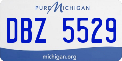 MI license plate DBZ5529