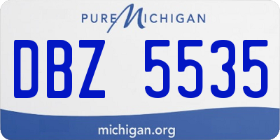 MI license plate DBZ5535