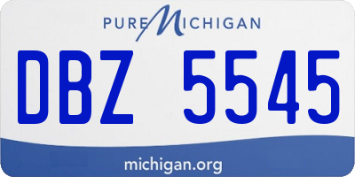 MI license plate DBZ5545