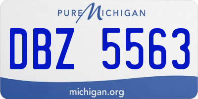 MI license plate DBZ5563