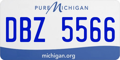 MI license plate DBZ5566