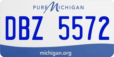 MI license plate DBZ5572