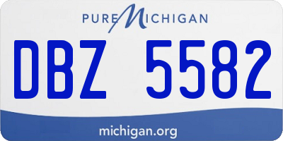 MI license plate DBZ5582