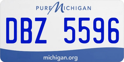 MI license plate DBZ5596