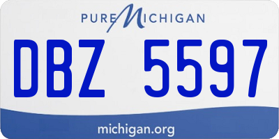 MI license plate DBZ5597