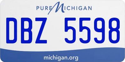 MI license plate DBZ5598