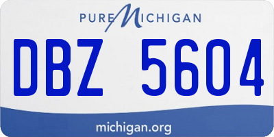 MI license plate DBZ5604