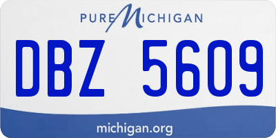 MI license plate DBZ5609