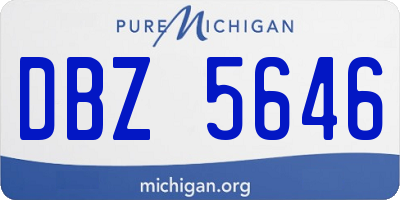 MI license plate DBZ5646