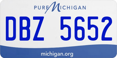 MI license plate DBZ5652