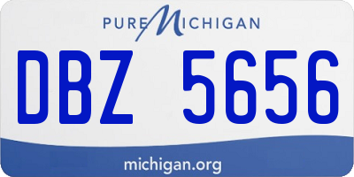 MI license plate DBZ5656