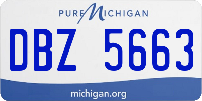 MI license plate DBZ5663