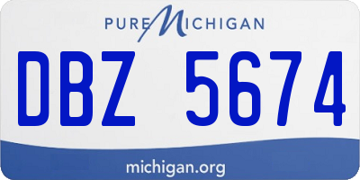 MI license plate DBZ5674