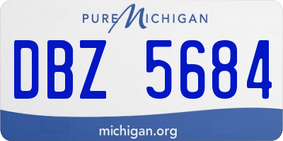 MI license plate DBZ5684