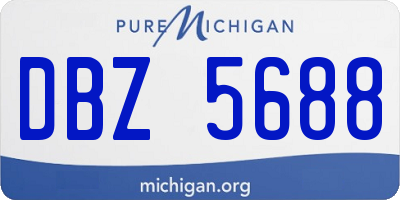 MI license plate DBZ5688