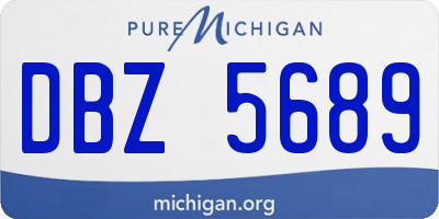 MI license plate DBZ5689