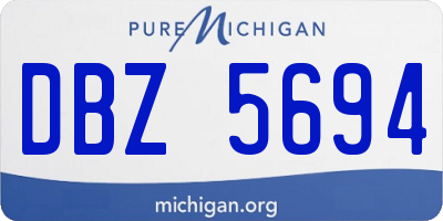 MI license plate DBZ5694