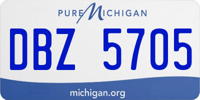 MI license plate DBZ5705