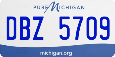 MI license plate DBZ5709