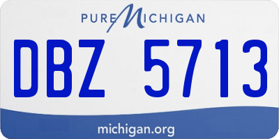 MI license plate DBZ5713