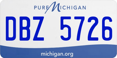 MI license plate DBZ5726