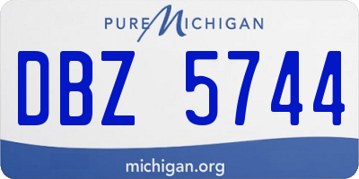 MI license plate DBZ5744