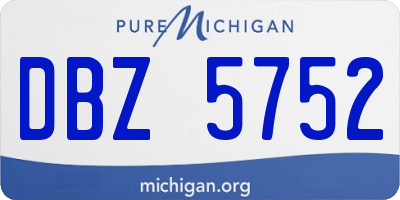 MI license plate DBZ5752