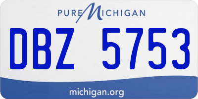 MI license plate DBZ5753