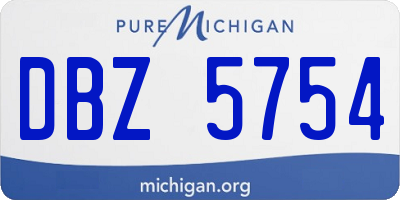 MI license plate DBZ5754