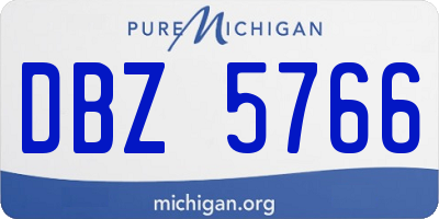 MI license plate DBZ5766