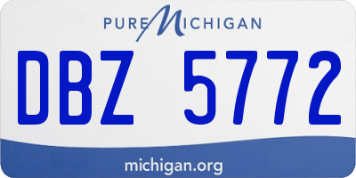 MI license plate DBZ5772