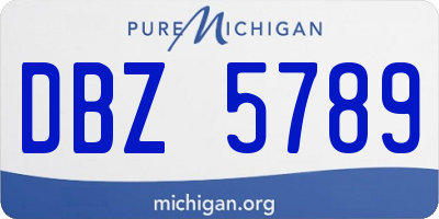 MI license plate DBZ5789