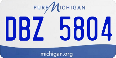 MI license plate DBZ5804