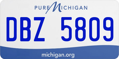 MI license plate DBZ5809