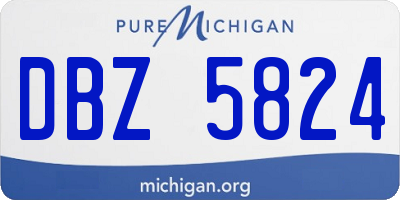 MI license plate DBZ5824