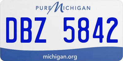 MI license plate DBZ5842