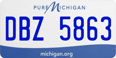 MI license plate DBZ5863