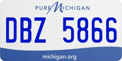 MI license plate DBZ5866