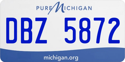 MI license plate DBZ5872