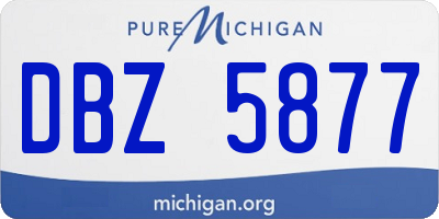MI license plate DBZ5877