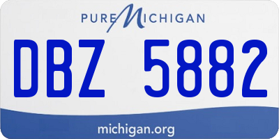 MI license plate DBZ5882