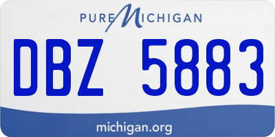 MI license plate DBZ5883