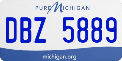 MI license plate DBZ5889